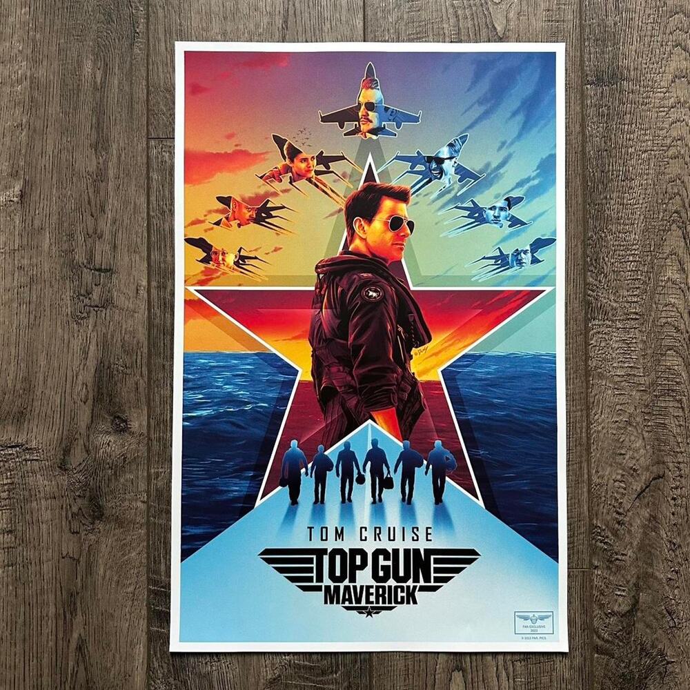 2026 Top Gun Maverick Tom Cruise Limited Movie Promo Collectible Poster Print